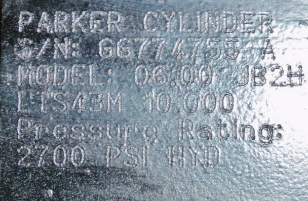 Parker 06.00 JB2H 2700 PSI Cylinder - Image 2