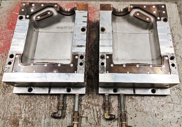 Unknown Brand M-65-4 Slant Handled F-Style Gallon Blow Mold