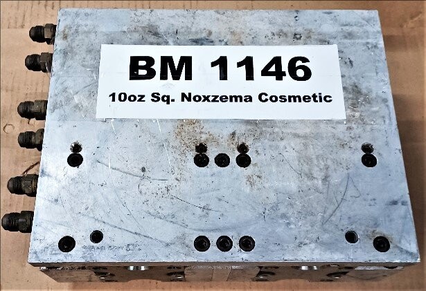 Unknown Brand Unknown Model 10 oz Square Noxzema Cosmetic Bottle Blow Mold - Image 2