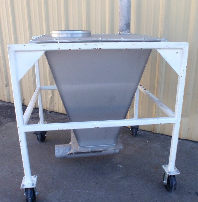 Unknown Brand Unknown Model 34" Long x 34" Wide x 44" Tall Portable Stainless Steel Hopper - Image 2