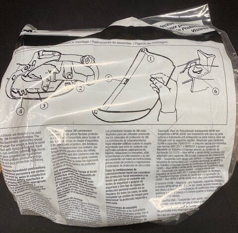 3M WP96 Polycarbonate Clear Molded Faceshield - Image 2