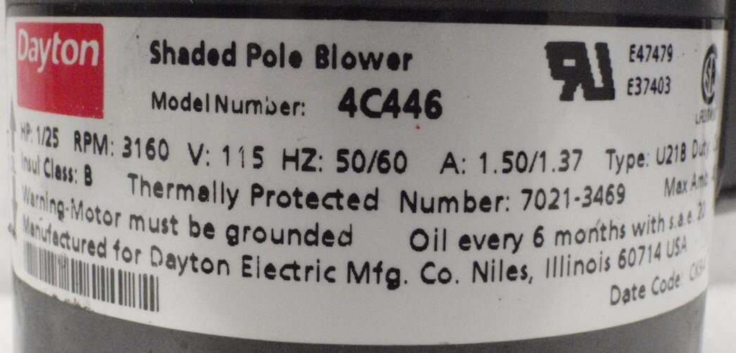 Dayton 4C446 Blower With Motor - Image 3