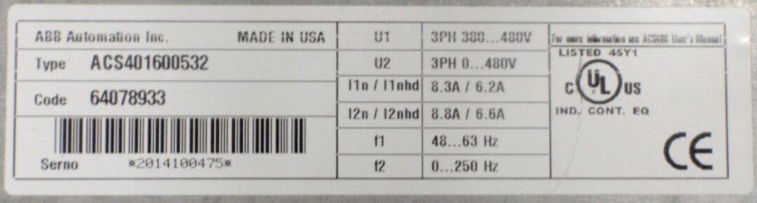 ABB ACS401600532 AC Drive - Image 4