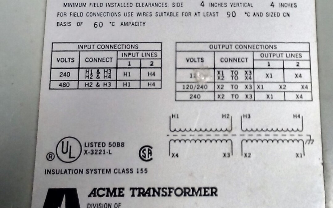 Acme Electric Corporation T-2-53010-S 1.0 KVA Transformer - Image 2