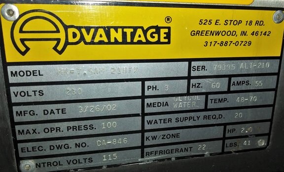 Advantage Engineering MK-7.5AM 21HFXr Maximum 2000 HE 7.5 Ton Portable Water Chiller - Image 3