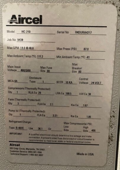 Aircel HC-210 Chiller - Image 2