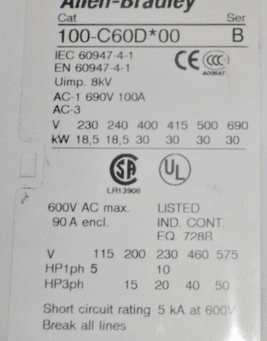 Allen-Bradley 100-C60D*00 B - Image 3