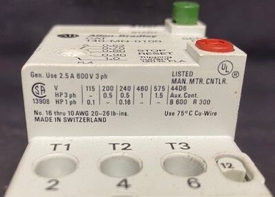 Allen-Bradley 140-MN-0100 Series D Manual Motor Starter - Image 2