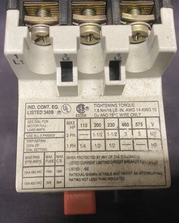 Allen-Bradley 140-MN-0600 Series B Motor Starter - Image 3