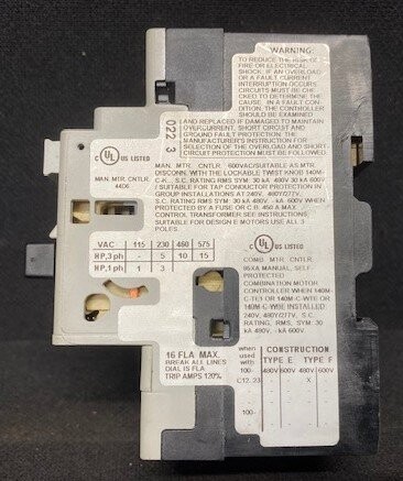 Allen-Bradley 140M-C2E-C16 Series C Motor Protection Circuit Breaker - Image 3