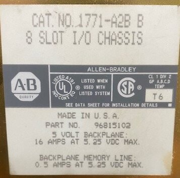 Allen-Bradley 1771-A2B Series B 8-Slot I/O Chassis PLC - Image 4