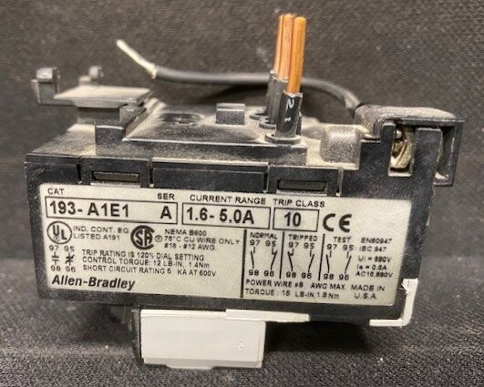 Allen-Bradley 193-A1E1 SMP-1 Overload Relay - Image 2