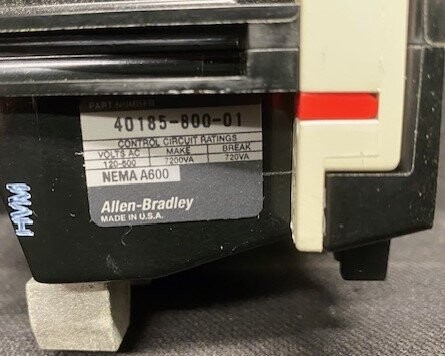 Allen-Bradley 40185-800-01 Overload Relay/Starter - Image 3