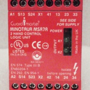 Allen-Bradley 440R-D23021 Guardmaster Minotaur MSR7R 2 Hand Control Logic Safety Relay