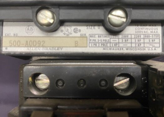 Allen-Bradley 500-AOD92 AC Contactor - Image 2