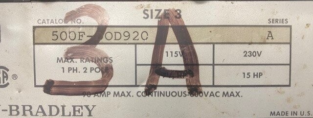 Allen-Bradley 500F-D0D920 Series A Contactor - Image 2