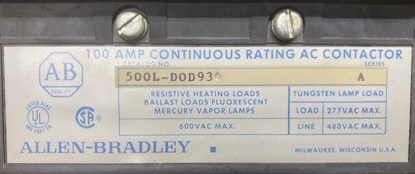 Allen-Bradley 500L-DOD930 Contactor - Image 2