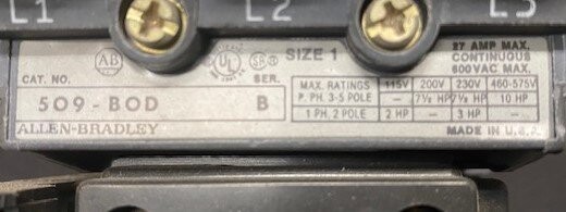 Allen-Bradley 509-BOD Series B Starter - Image 2