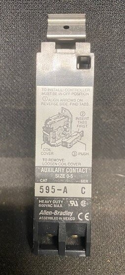 Allen-Bradley 595-A Series C Auxiliary Contact - Image 2