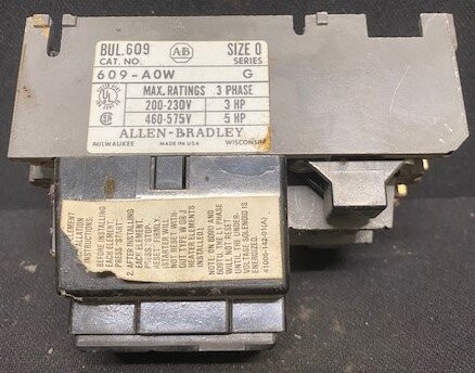 Allen-Bradley 609-AOW Series G Manual Starter - Image 2