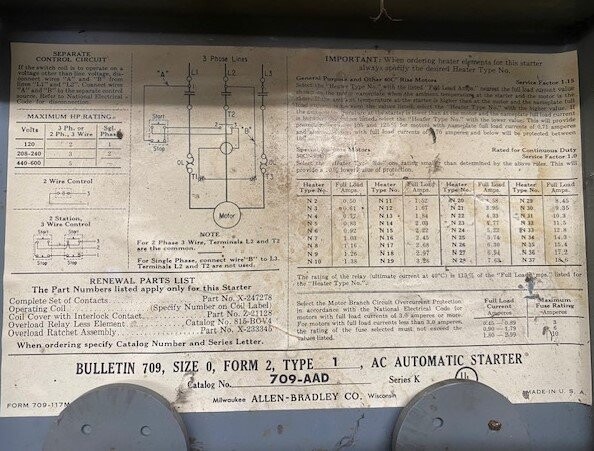 Allen-Bradley 709-AAD Bulletin Enclosed AC Automatic Starter - Image 4