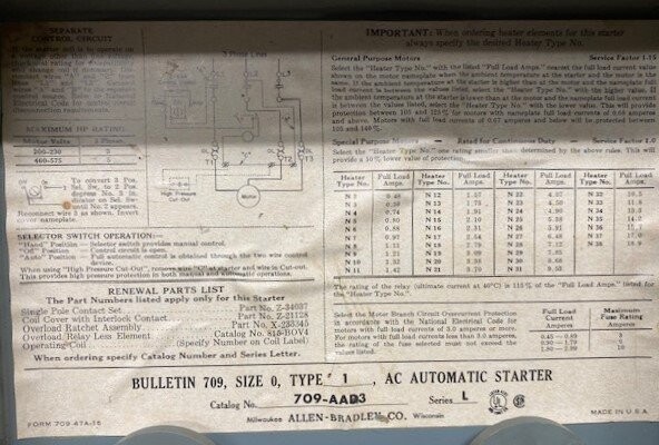 Allen-Bradley 709-AAD3 Bulletin Enclosed AC Automatic Starter - Image 4