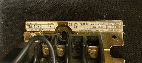 Allen-Bradley 709-TOXD Series K Size 00 Starter - Image 2