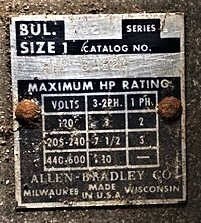 Allen-Bradley 712-BAB24 Series L Bulletin Size 1 Combination Safety Switch/Starter - Image 3