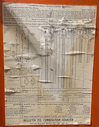 Allen-Bradley 712-BAB24 Series L Bulletin Size 1 Combination Safety Switch/Starter - Image 4