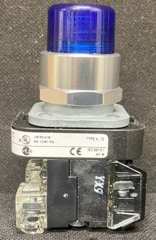 Allen-Bradley 800TC-QBH24B Blue Illuminated Push Button - Image 3