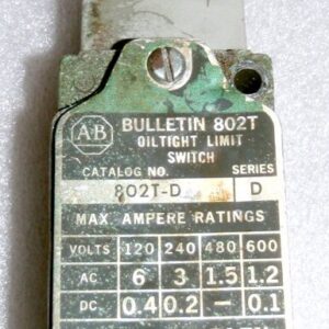 Allen-Bradley 802T-D Series D Oiltight Limit Switch