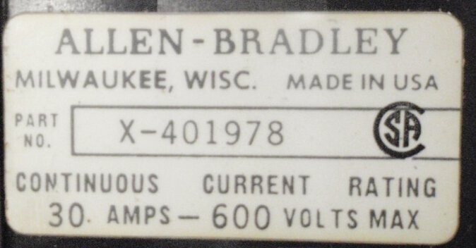Allen-Bradley X-401978 Fuse Block - Image 4