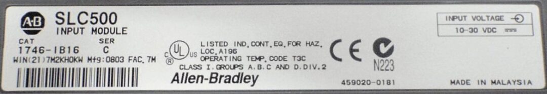 Allen-Bradley 1746-IBI6 SLC Input Module - Image 4
