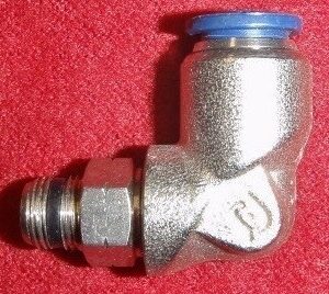 Alpha Fittings 87110-08-04  Male Swivel 90 Degree Elbow, Brass, 1/2 In