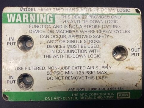 ARO/Ingersoll-Rand 59191 Valve Control Block - Image 2