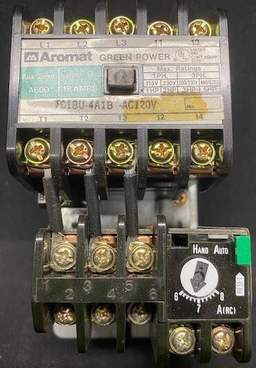 Matsushita-Aromat FC18U-4A1B Contactor with Aromat FT20U-8 Thermal Relay