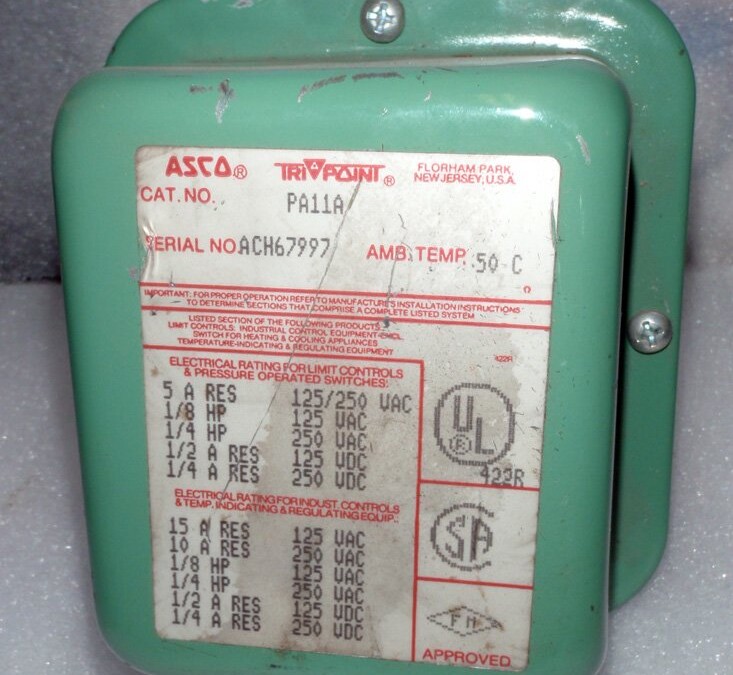 ASCO PA11A Switch Commutateur