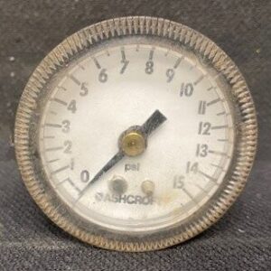 Ashcroft Unknown Model 0-15 PSI Pressure Gauge