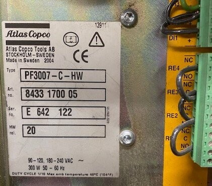 Atlas Copco PF3007-C-HW Tensor S4/S7 Nutrunner Controller - Image 4
