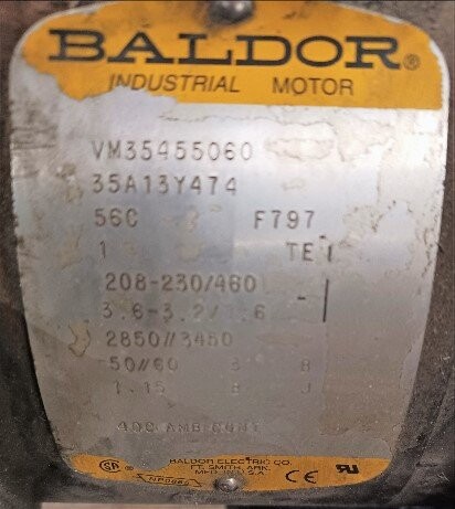 Baldor Unknown Model 1 HP Blower - Image 3