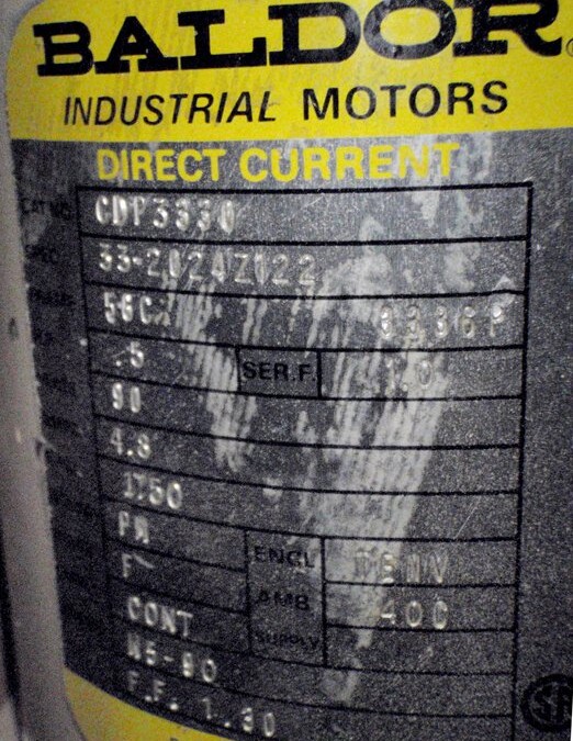 Baldor CDP3330 1/2 HP Industrial Motor - Image 3