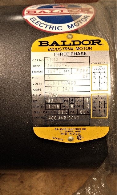 Baldor VM3218T Three Phase Electric Motor - Image 3
