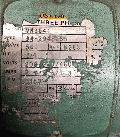 Baldor VM3541 .75 HP Motor - Image 2
