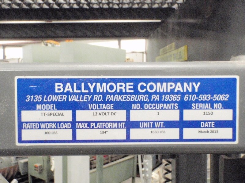 Ballymore Model TT-SPECIAL Tank Top Lift - Image 2