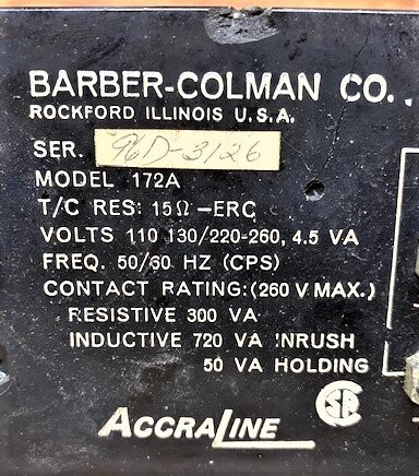 Barber-Colman 172A Accraline Temperature Controller - Image 4