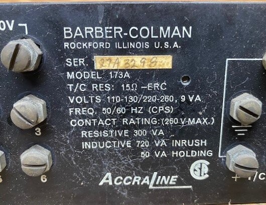 Barber-Colman 173A Accraline Temperature Controller - Image 4