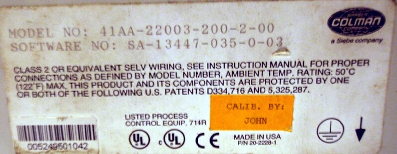 Barber-Colman 41AA-22003-200-2-00 Maco 4000 Operator Station - Image 2