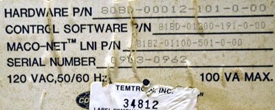 Barber-Colman 80BD-00012-101-0-00 Maco 8000 Insta-Set Module - Image 2