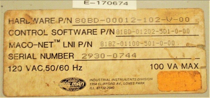 Barber-Colman 80BD-00012-102-V-00 Maco 8000 Insta-Set Module - Image 2