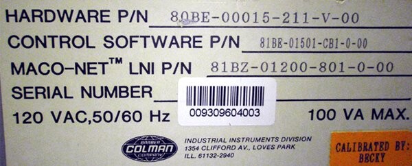Barber-Colman 80BE-00015-211-V-00 Maco 8000 Insta-Set Module - Image 2